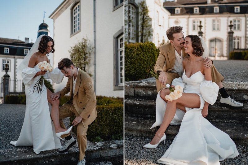 Manou%20en%20Domien%20op%20de%20trappen%20van%20Kasteel%20van%20Deulin%20-%20House%20of%20Weddings