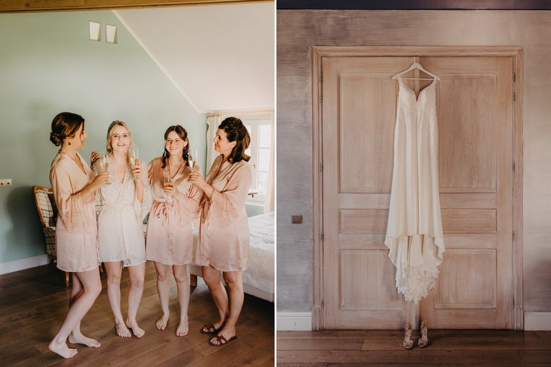 Isabelle%20maakt%20zich%20klaar%20met%20haar%20bruidsmeisjes%20-%20House%20of%20Weddings
