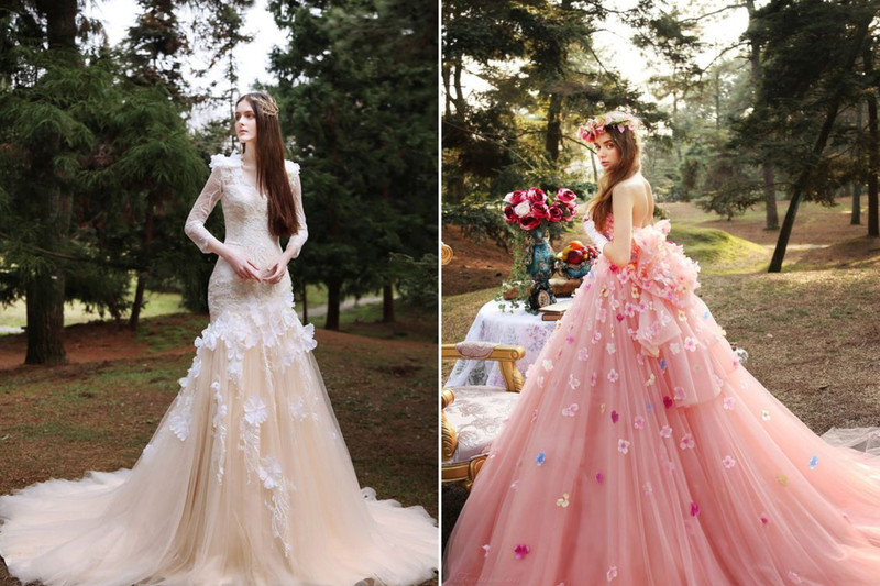 trouwjurk-2022-trends-bloemen-natuur-bloemmotief