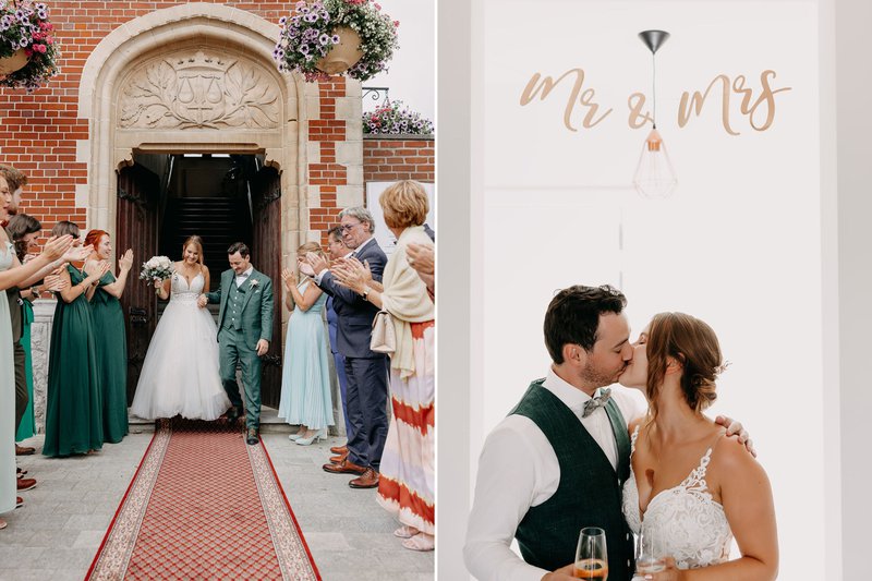 Joyce%20en%20Wannes%20komen%20uit%20het%20gemeentehuis%20in%20Oosterzele%20-%20House%20of%20Weddings